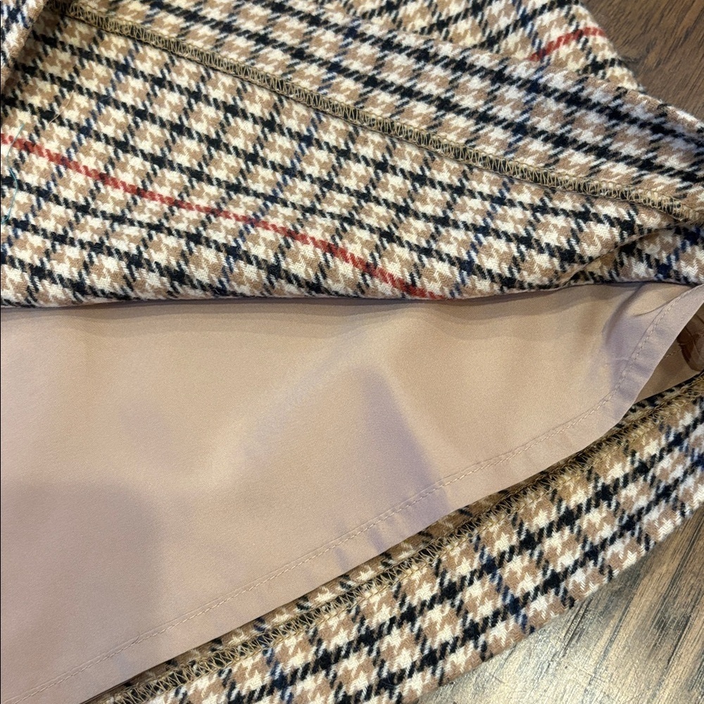 J. Crew Mini Skirt Houndstooth Plaid Wool Blend - Picture 5 of 7